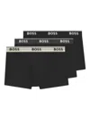 Hugo Boss Logo-waistband Briefs (pack Of Three) In Black