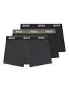 Hugo Boss Logo-waistband Briefs (pack Of Three) In Gray