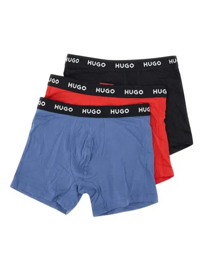Hugo Boss Logo-waistband Briefs (pack Of Three) In Black