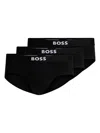 Hugo Boss Three Pairs Of Underwear In Black