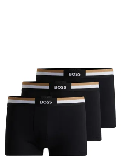 Hugo Boss Boss 3-pack Boxer Con Logo In Black