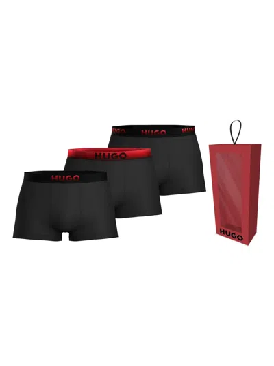 Hugo Boss Logo-waistband Cotton Boxers (pack Of Three) In Multi