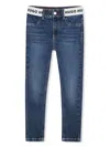 Hugo Boss Logo-waistband Jeans In 蓝色
