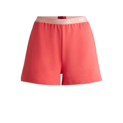 HUGO BOSS LOGO-WAISTBAND SHORTS IN TERRY