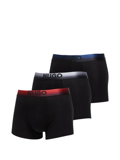 Hugo Boss Logo-detail Boxers Set (set Of Three) In Black