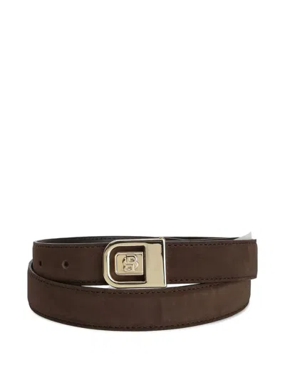 Hugo Boss Logo-detail Buckle Belt In Metallic