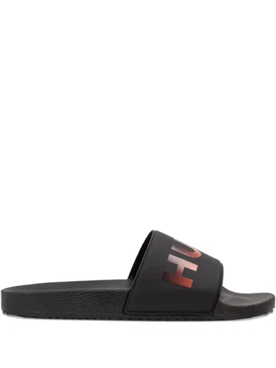 Hugo Boss Hugo Slipper Slipper With Logo In Black