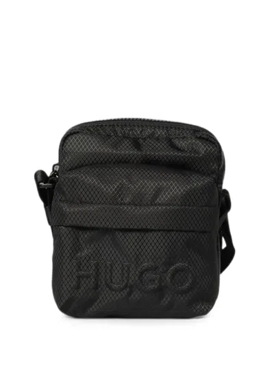 Hugo Boss Logo-embossed Messenger Bag In Brown