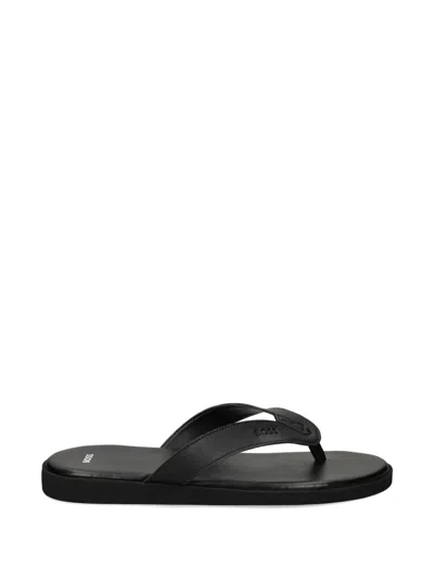 Hugo Boss Logo-embossed Thong Sandals In Multi