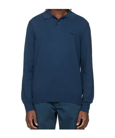 Hugo Boss Logo-embroidered Buttoned Polo Top In Multi