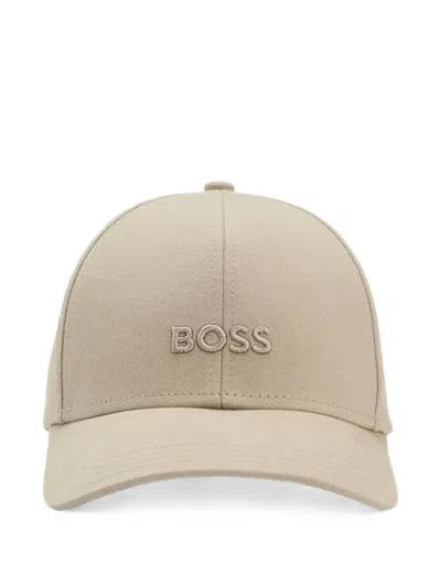 Hugo Boss Logo-embroidered Six-panel Cap In Neutral