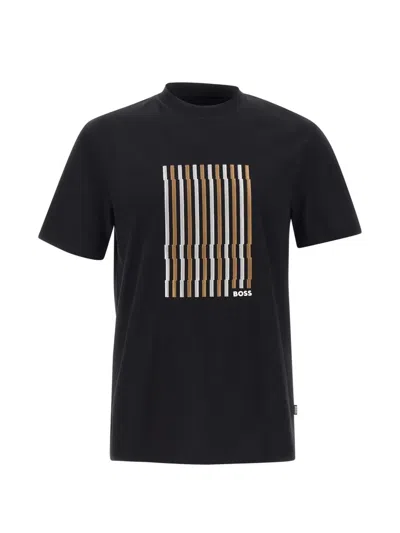 Hugo Boss Boss Thompson Cotton Graphic T-shirt In Black