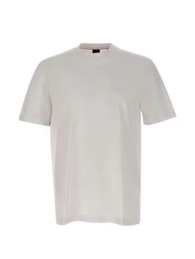 Hugo Boss Logo-embroidered T-shirt In White
