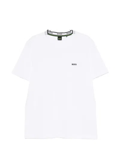 Hugo Boss Logo-embroidered T-shirt In White