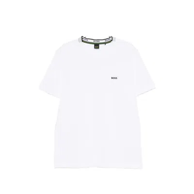 Hugo Boss Logo-embroidered T-shirt In White