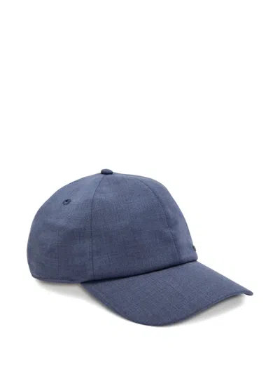 Hugo Boss Logo-lettering Baseball Cap In Blue