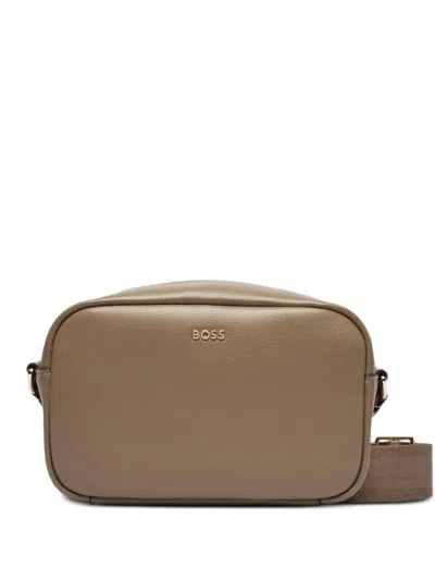Hugo Boss Logo-motif Cross Body Bag In Brown