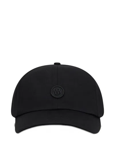 Hugo Boss Logo-patch Baseball Cap In Black