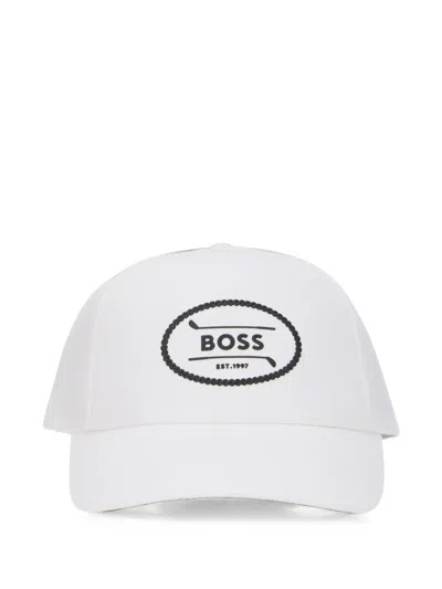Hugo Boss Boss Cap With Curved Visor Made Of Cotton With Logo In White
