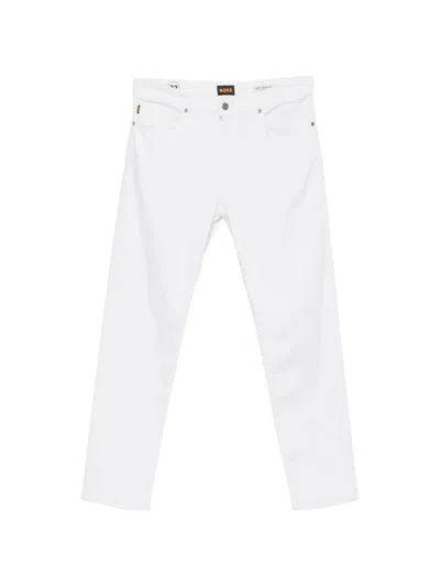 Hugo Boss Logo-patch Jeans In White