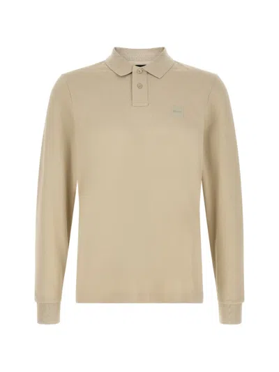 Hugo Boss Men Light Beige Regular Polo In Animal Print