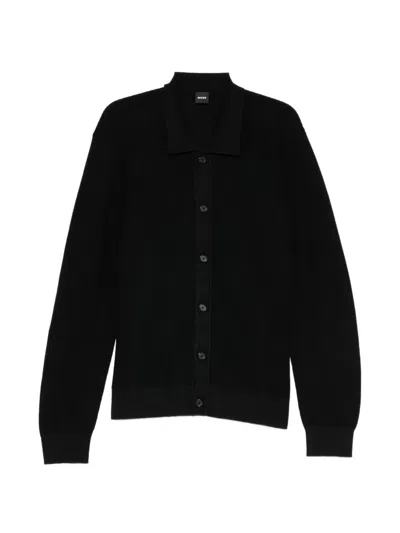 Hugo Boss Logo-patch Shirt In Black