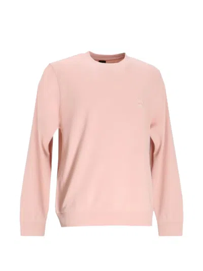 Hugo Boss Logo-patch Sweatshirt In Pink