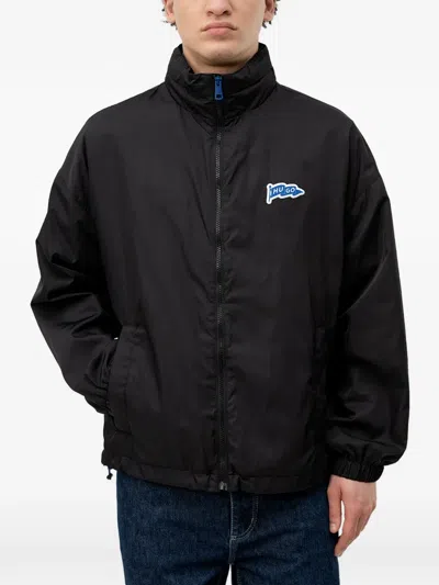 Hugo Boss Logo-patch Zip-up Jacket In Black
