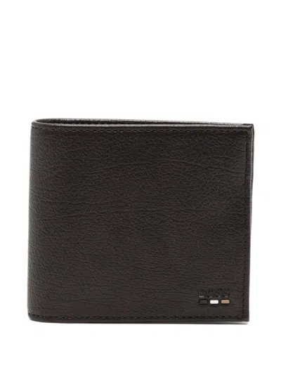 Hugo Boss Logo-plaque Bifold Wallet In Orange