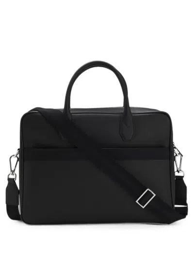 Hugo Boss Logo-plaque Briefcase In Black