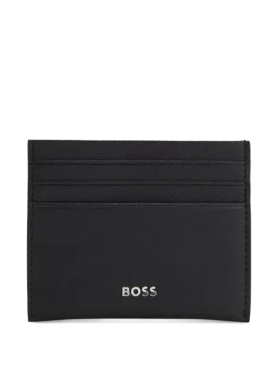 Hugo Boss Logo-plaque Cardholder In Black