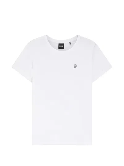Hugo Boss Logo-plaque T-shirt In White