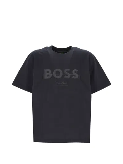 Hugo Boss Logo-print Cotton T-shirt In Black