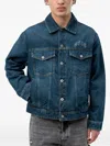 Hugo Boss Logo-print Denim Jacket In Blue
