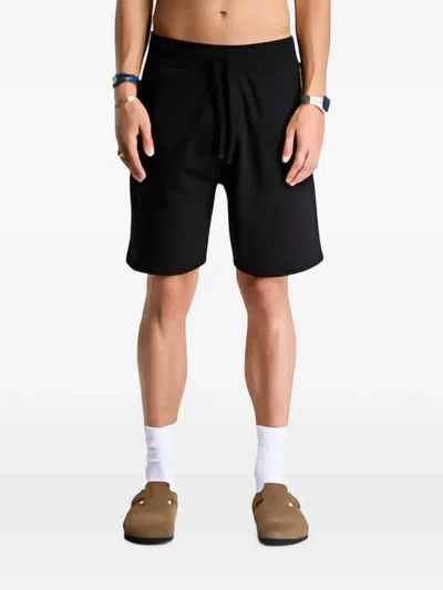 Hugo Boss Logo-print Loungewear Shorts In Cotton Terry In Black