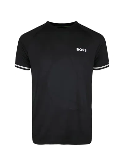 Hugo Boss Logo-print Raglan-sleeve T-shirt In Multi