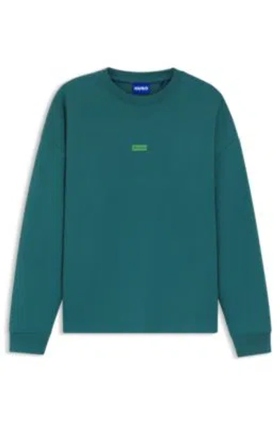 Hugo Boss Logo-print Sweatshirt In Cotton Terry In Multi