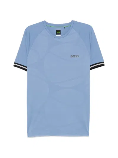 Hugo Boss Logo-print T-shirt In Blue