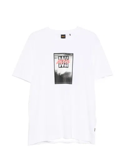 Hugo Boss Logo-print T-shirt In White