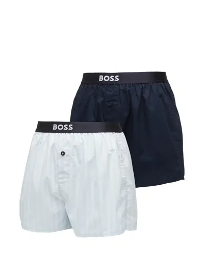 Hugo Boss Logo-waistband Boxer Shorts In Multi