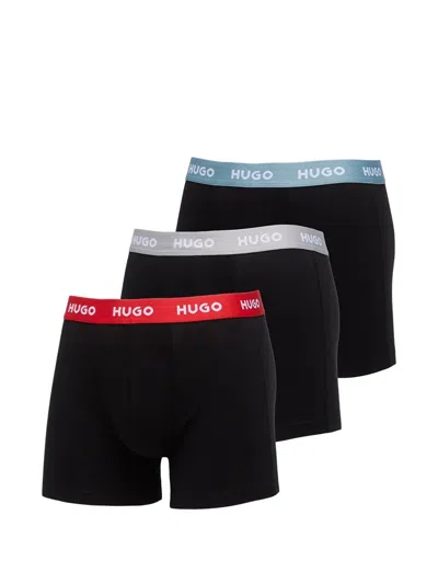 Hugo Boss Logo-waistband Boxers Set (set Of Three) In Multi