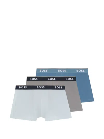 Hugo Boss Logo-waistband Boxers Set (set Of Three) In Multi
