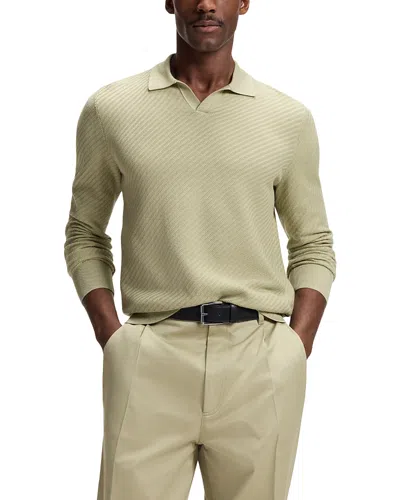 Hugo Boss Lomarino Knitwear Cotton Sweater In Beige