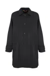 Hugo Boss Long Coat Man Boss 50523047 Black In Black