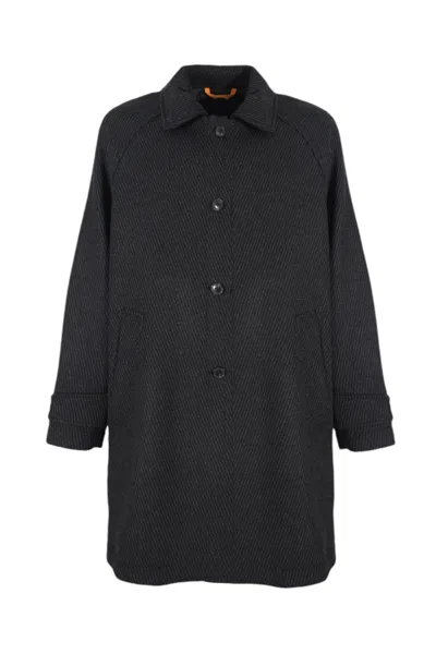 Hugo Boss Long Coat Man Boss 50523047 Black