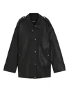 Hugo Boss Long-length Biker Jacket In Black