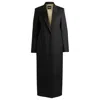 Hugo Boss Long-length Tuxedo-style Coat In Stretch Fabric In Black