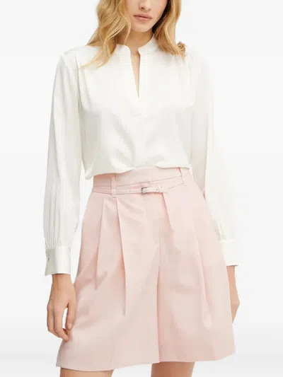 Hugo Boss Long Sleeve Blouse In White