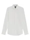 Hugo Boss Long-sleeve Button-fastening Shirt In White