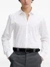 Hugo Boss Long-sleeve Button-fastening Shirt In White